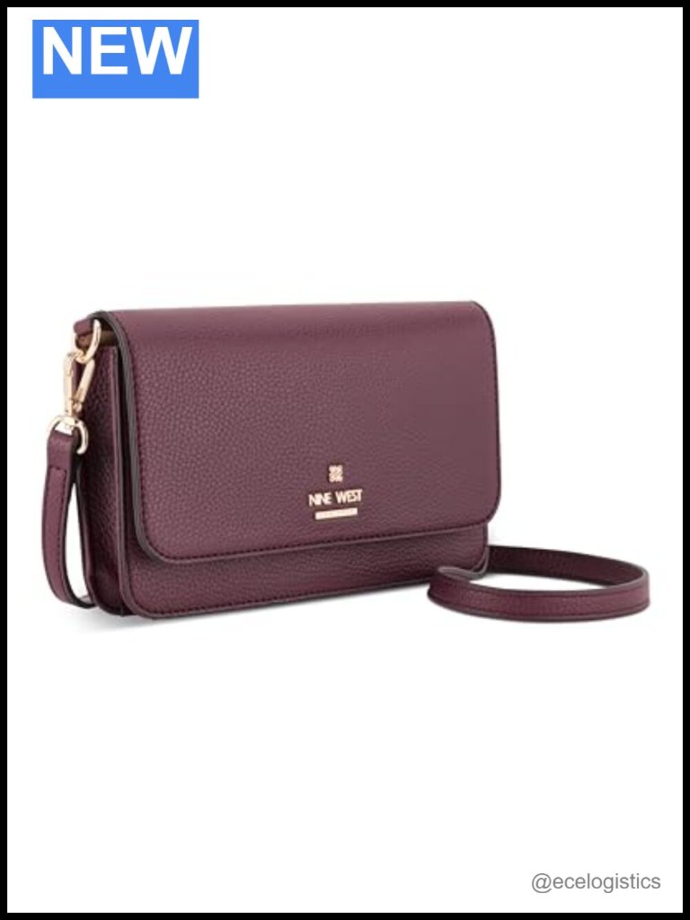 Faux Leather Phone Wallet Crossbody with Detachable Strap